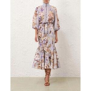 NWOT Zimmermann Coco Fit And Flare Midi Skirt AU2